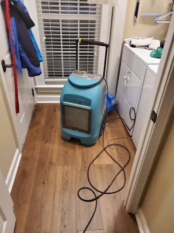 Commercial dehumidifier deployed for Flood Damage Cleanup in Keene