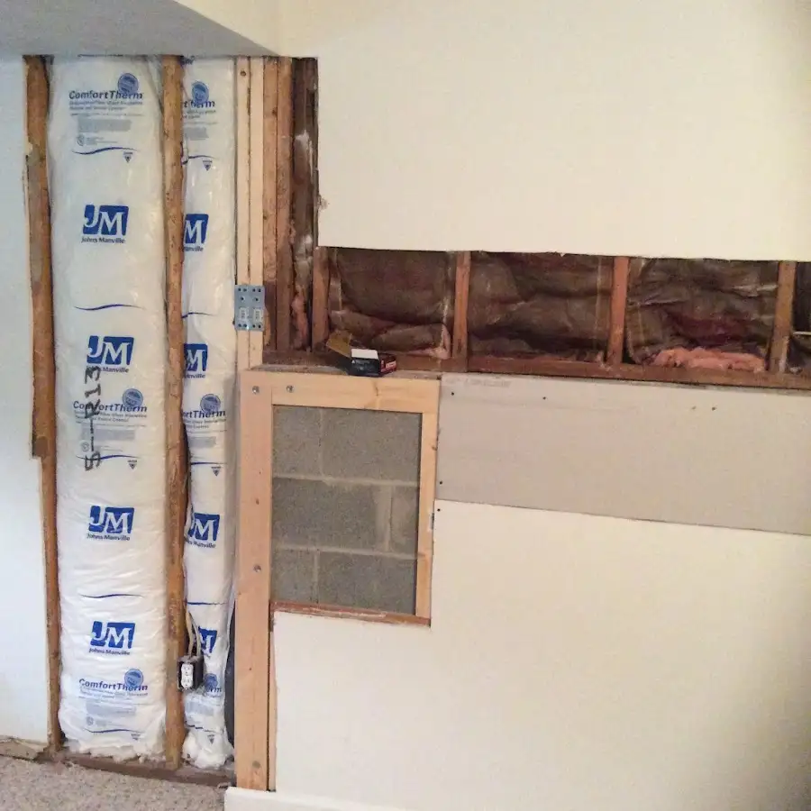 Wall insulation replacement during Contents Cleaning & Restoration in Keene